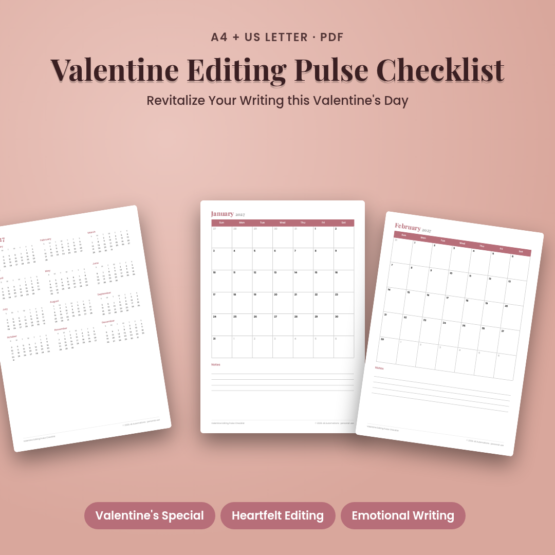 Valentine Editing Pulse Checklist