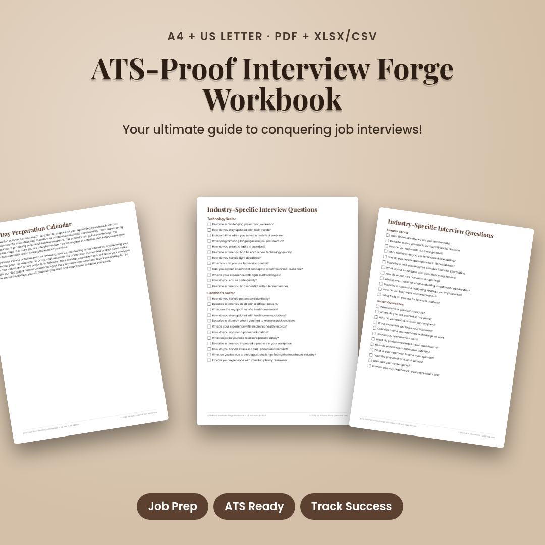 ATS-Proof Interview Forge Workbook – US Job Hunt Edition