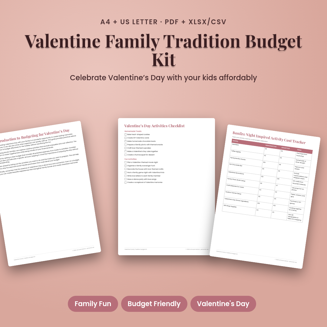 Valentine Family Tradition Budget Kit