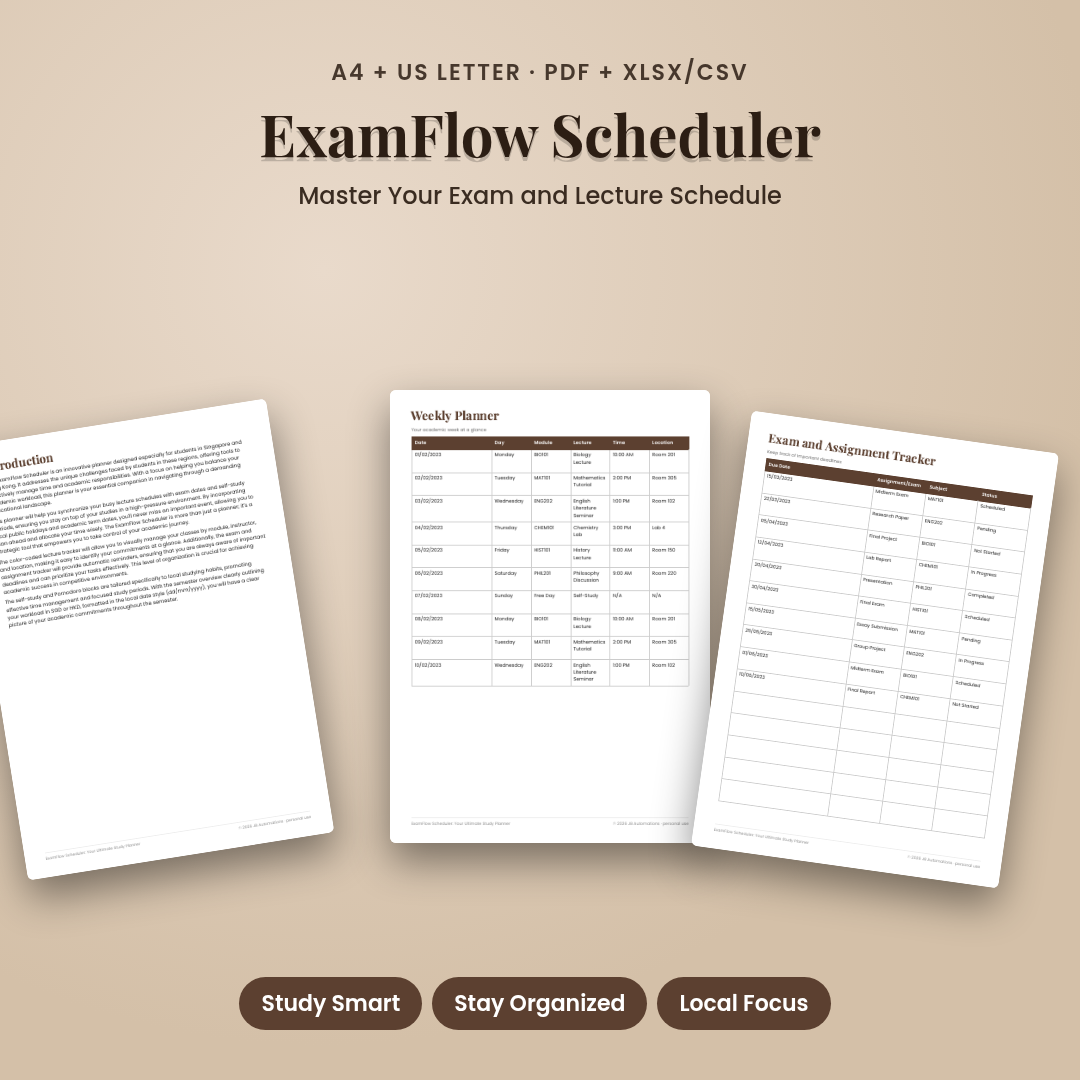 ExamFlow Scheduler: Your Ultimate Study Planner
