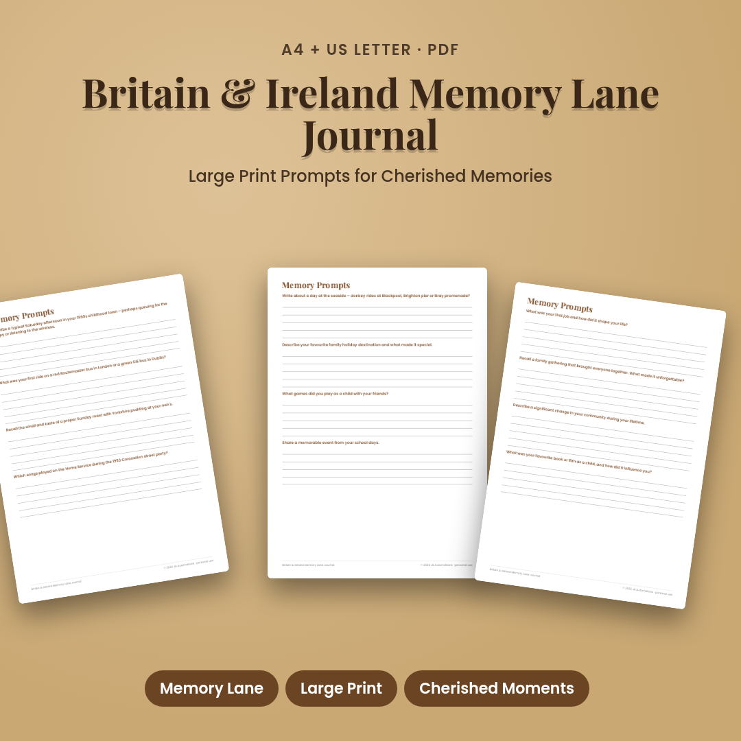 Britain & Ireland Memory Lane Journal