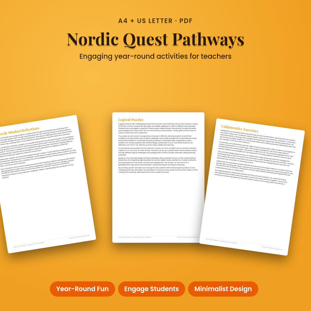 Nordic Quest Pathways - Evergreen Teacher Worksheets