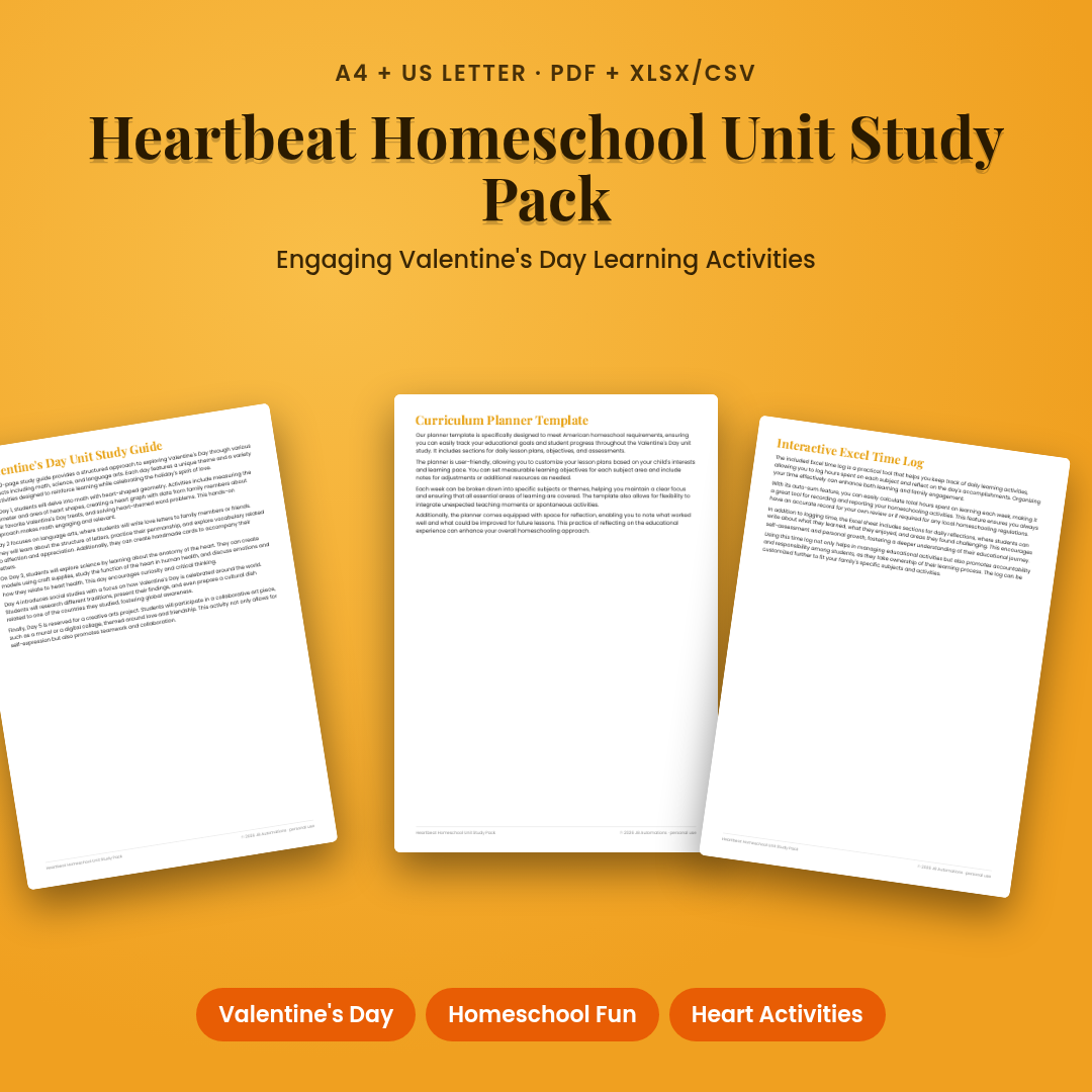Heartbeat Homeschool Unit Study Pack