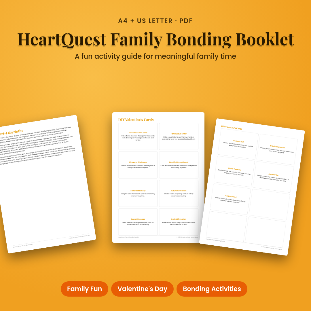 HeartQuest Family Bonding Booklet