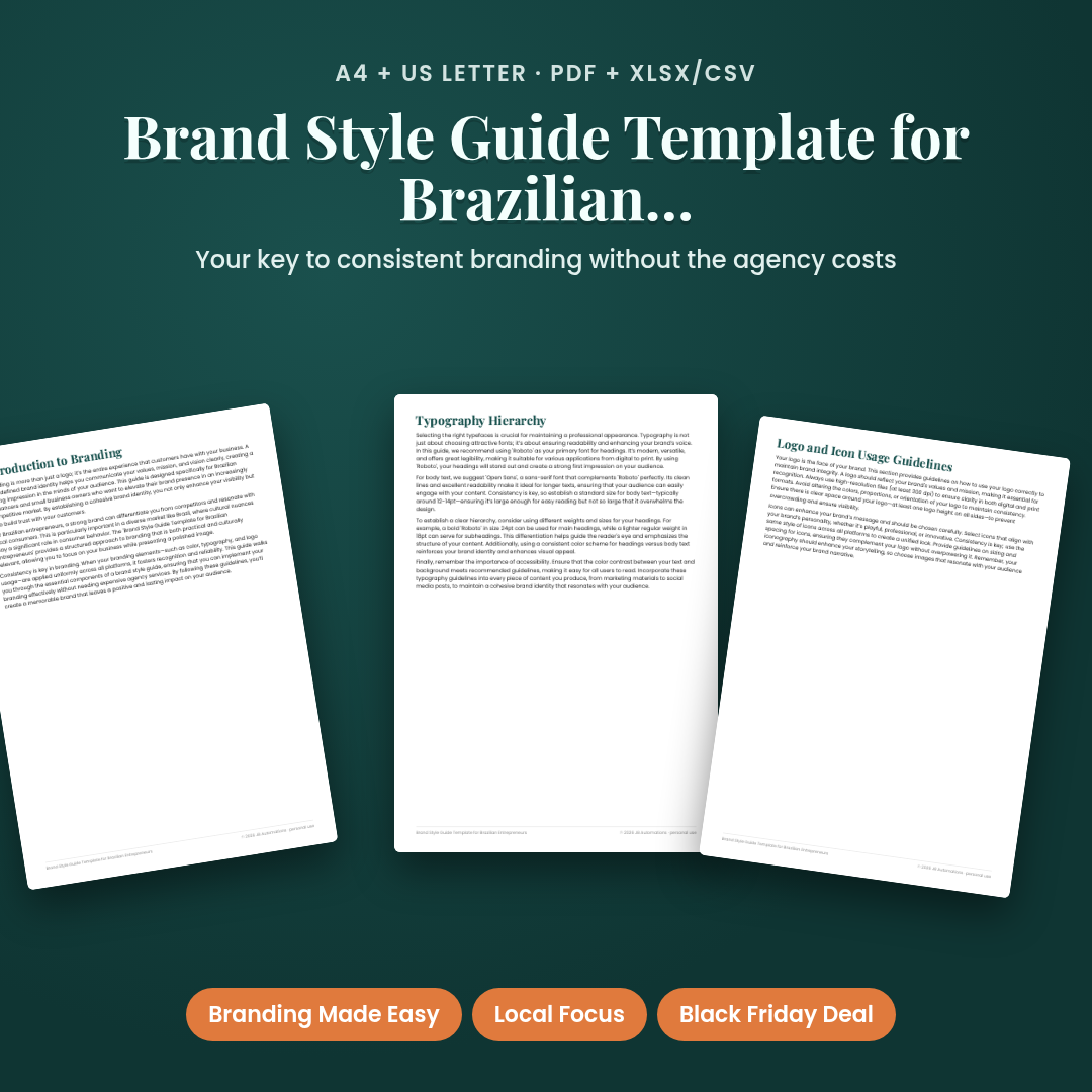 Brand Style Guide Template for Brazilian Entrepreneurs