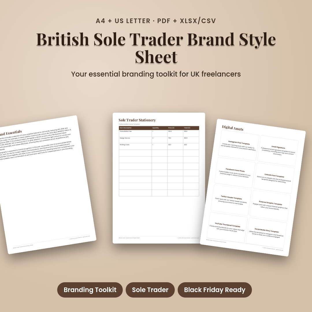 British Sole Trader Brand Style Sheet