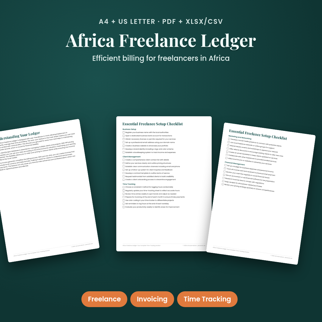 Africa Freelance Ledger: Your Complete Time-Tracking Solution