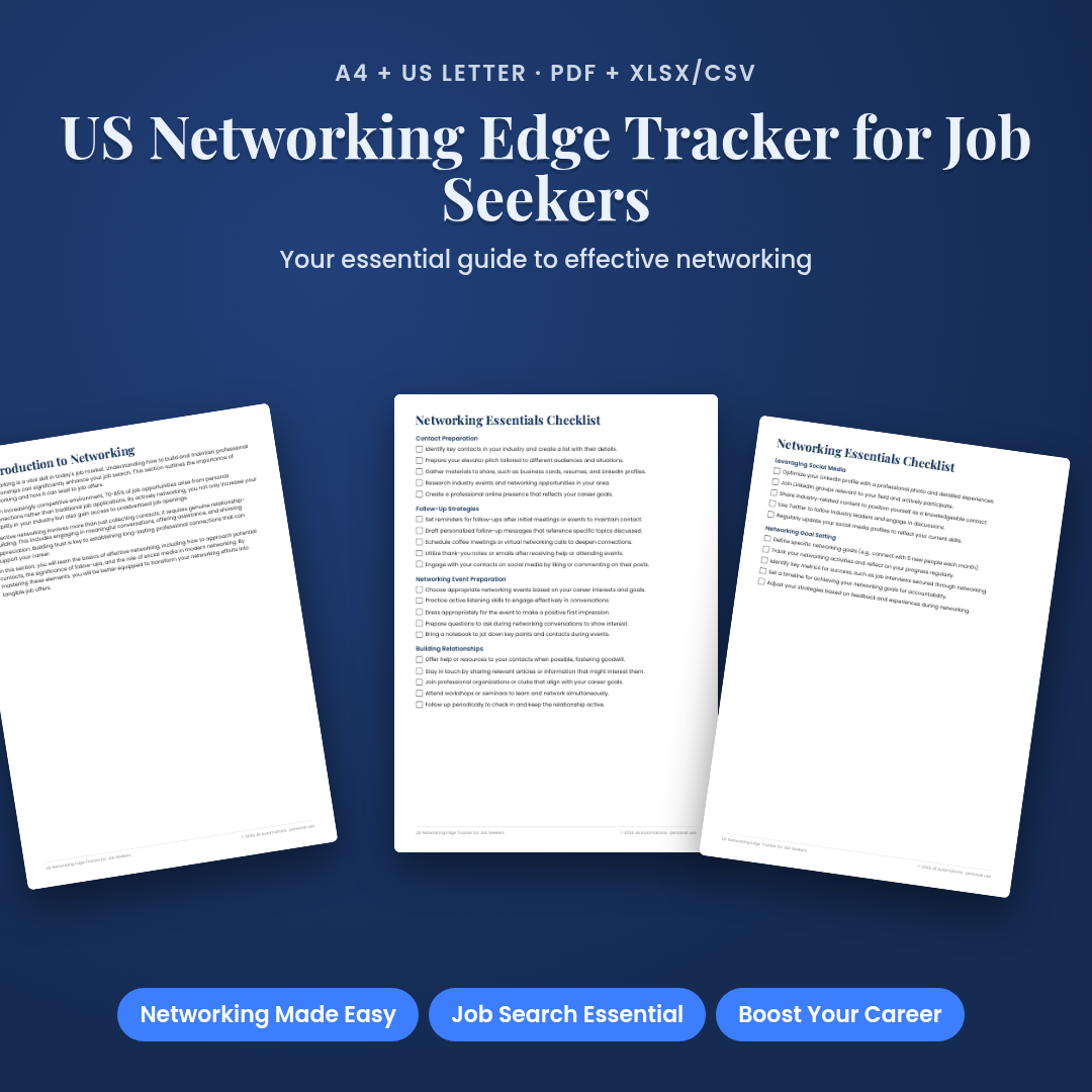 US Networking Edge Tracker for Job Seekers