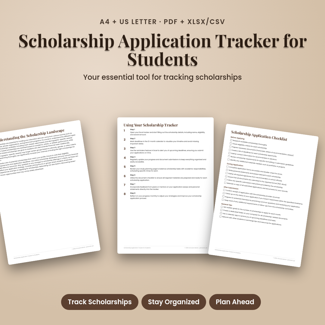 Scholarship Application Tracker for Students