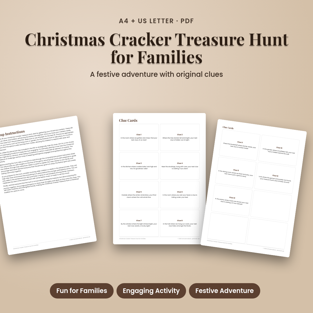 Christmas Cracker Treasure Hunt for Families