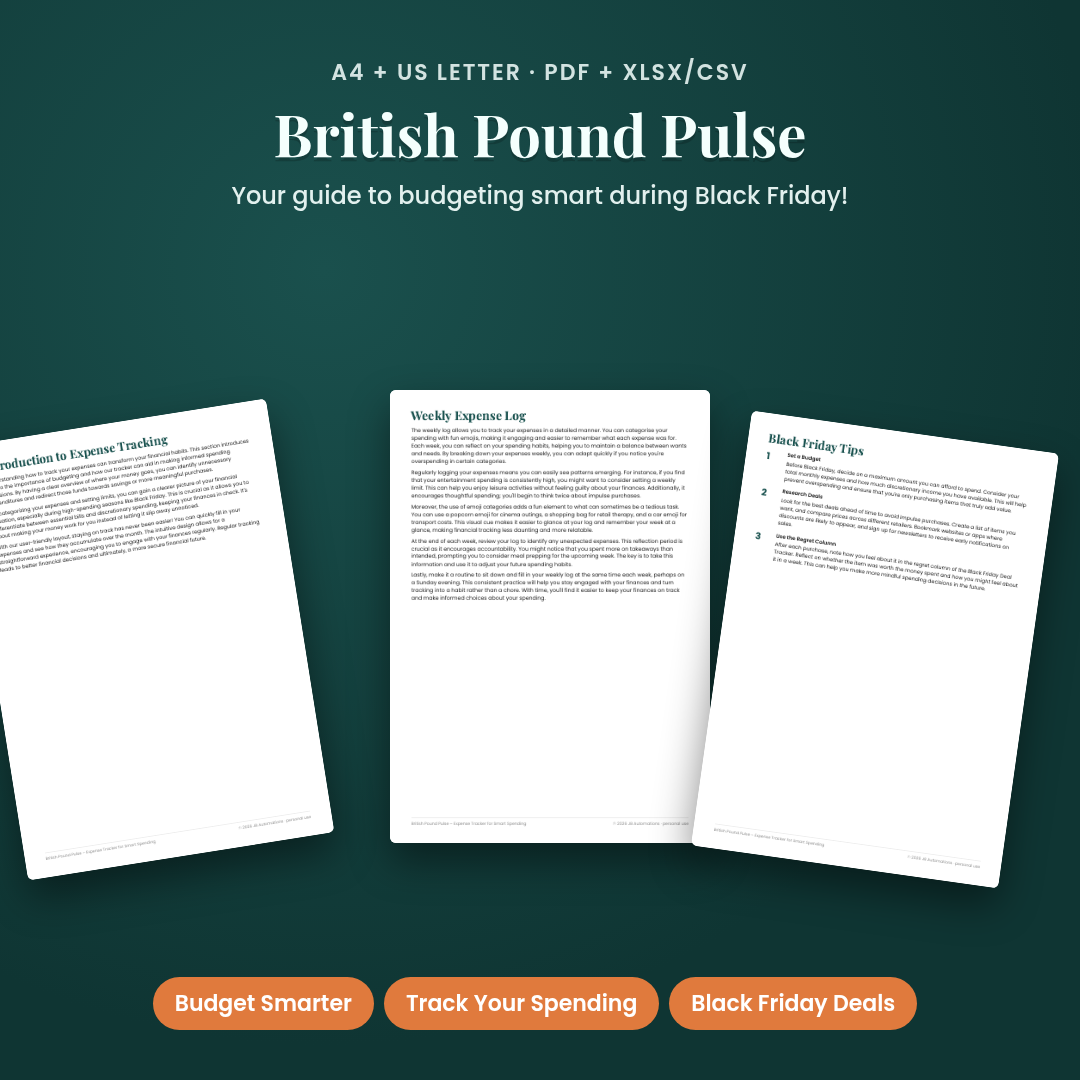 British Pound Pulse – Expense Tracker for Smart Spending