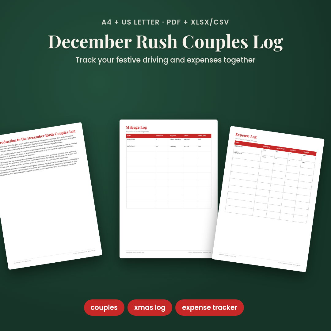 December Rush Couples Log