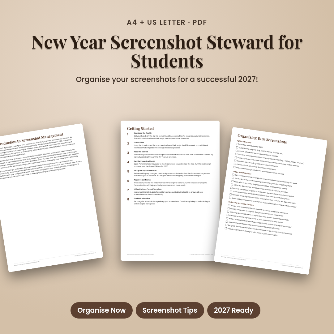 New Year Screenshot Steward for Students