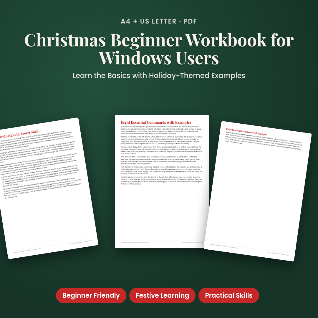 Christmas Beginner Workbook for Windows Users