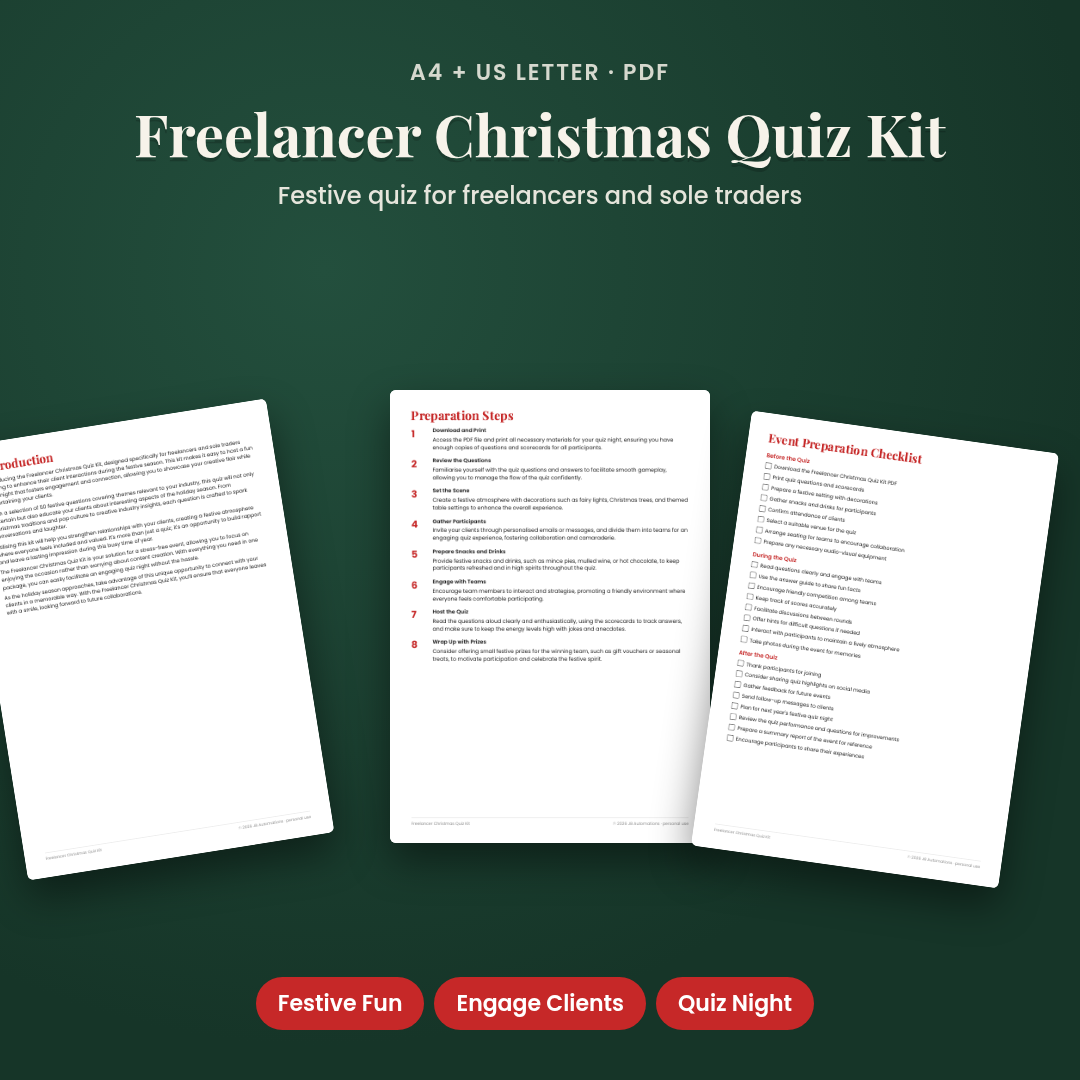Freelancer Christmas Quiz Kit