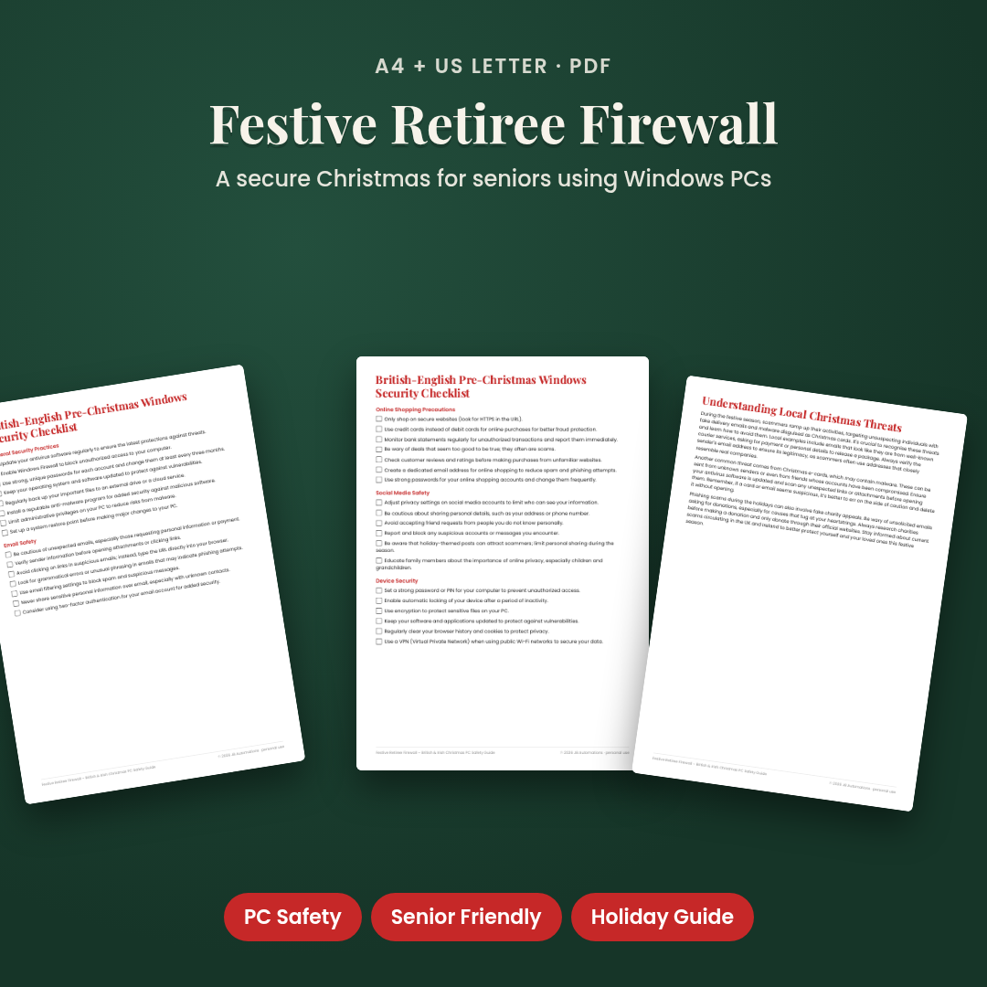 Festive Retiree Firewall – British &amp; Irish Christmas PC Safety Guide