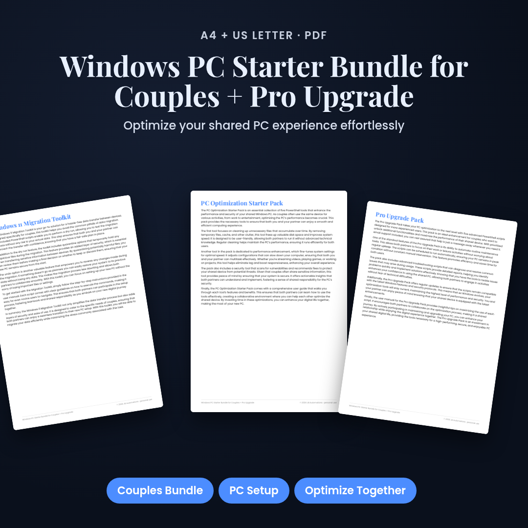 Windows PC Starter Bundle for Couples + Pro Upgrade