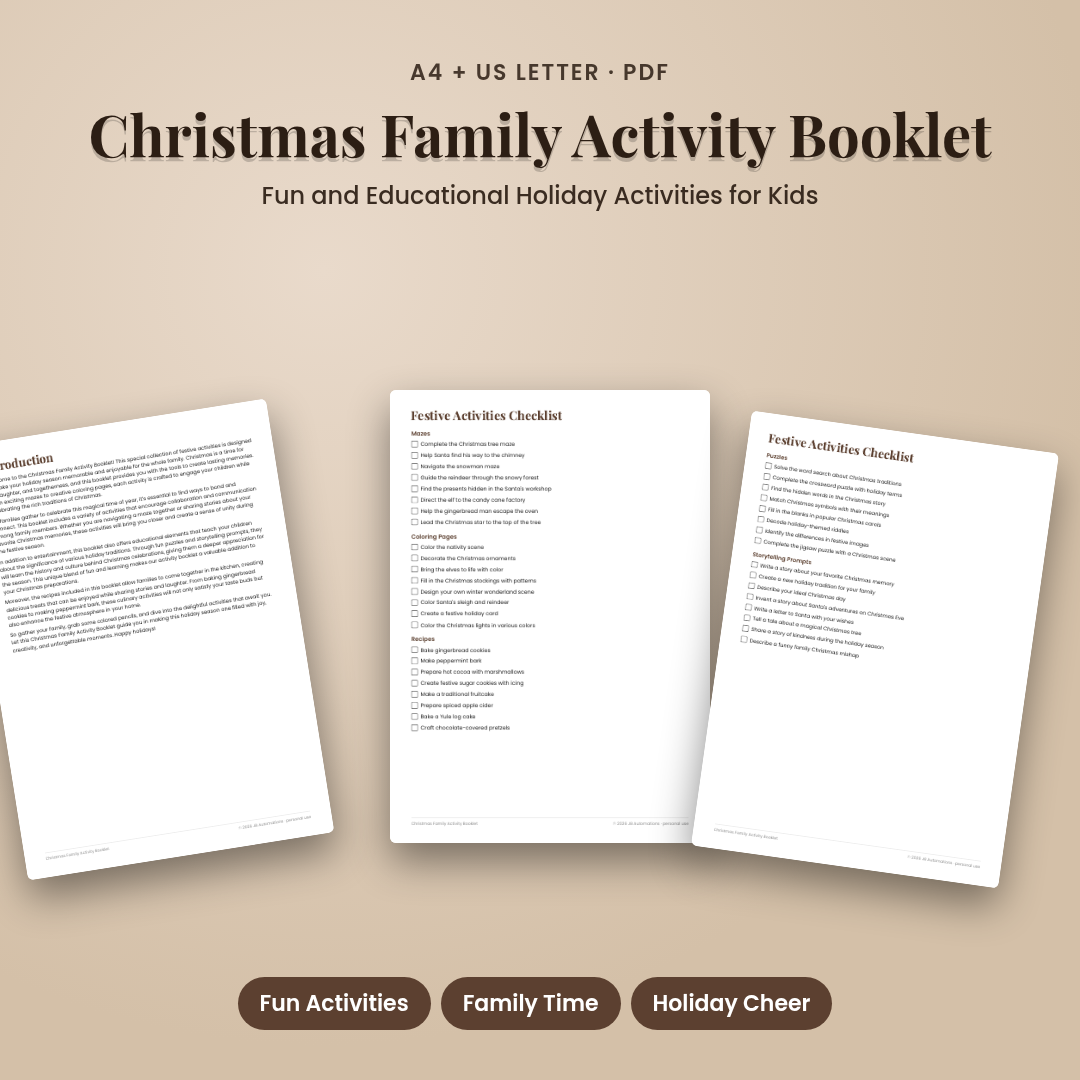 Christmas Family Activity Booklet