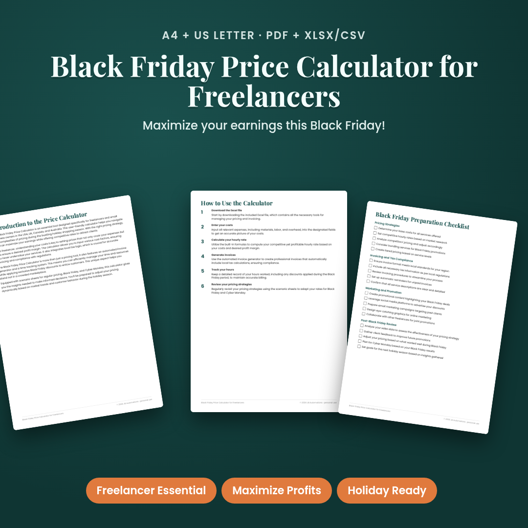 Black Friday Price Calculator for Freelancers