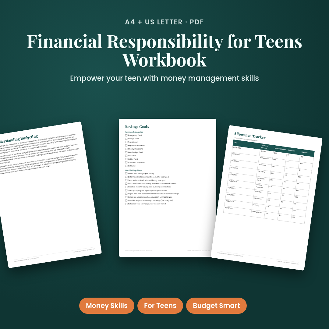Financial Responsibility for Teens Workbook