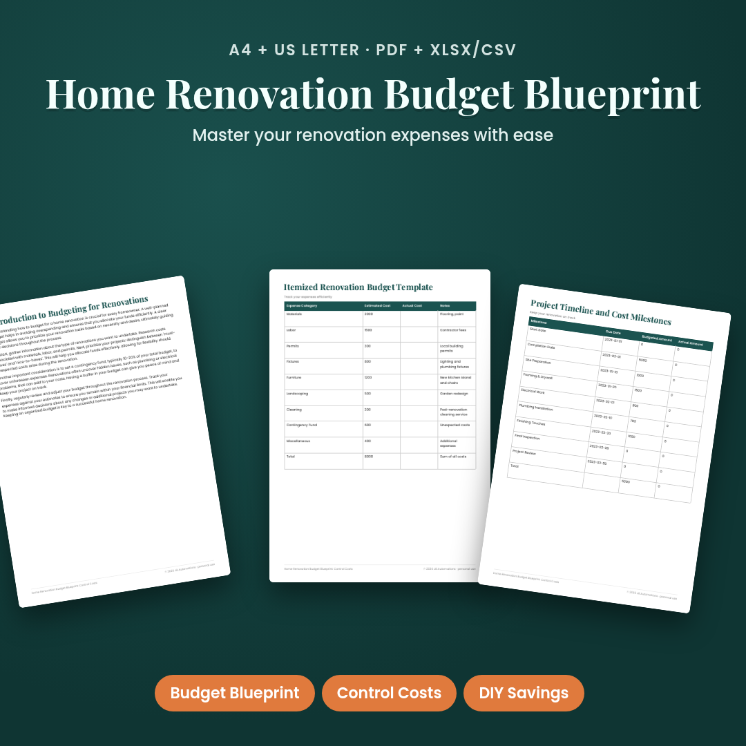 Home Renovation Budget Blueprint: Control Costs