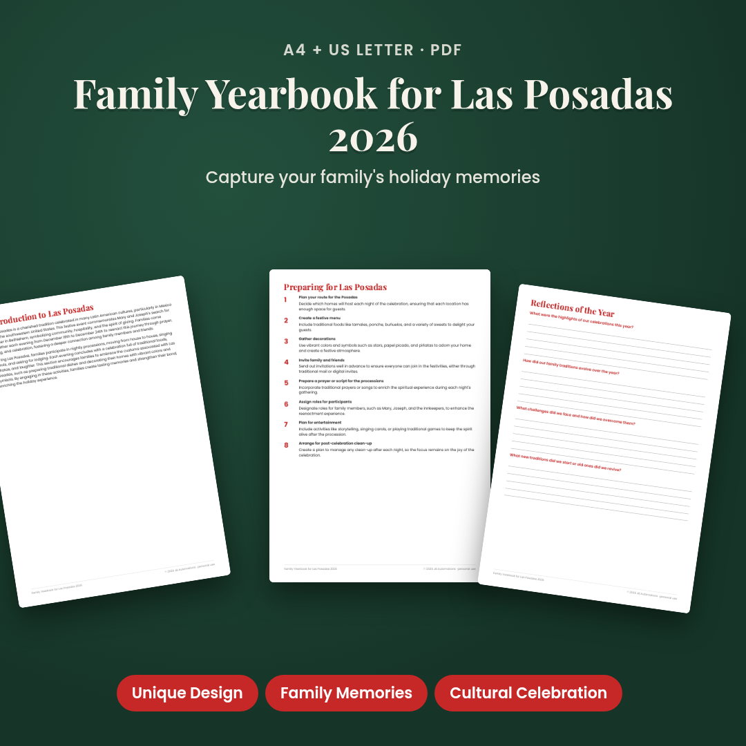 Family Yearbook for Las Posadas 2026