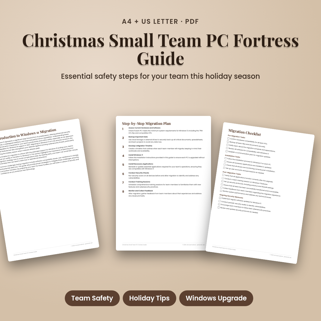 Christmas Small Team PC Fortress Guide