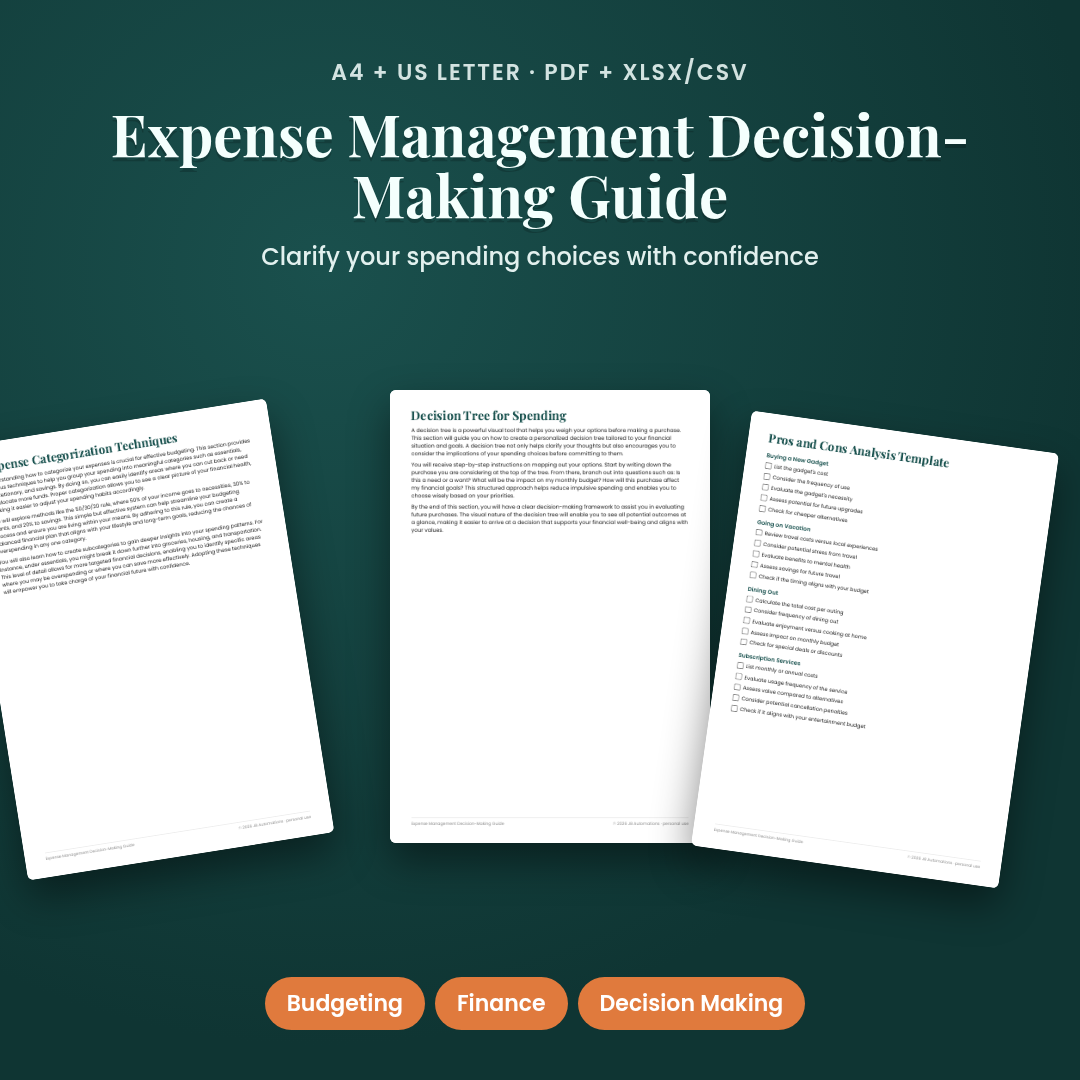 Expense Management Decision-Making Guide
