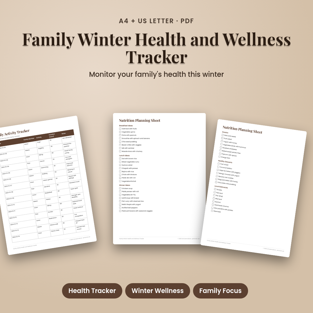 Family Winter Health and Wellness Tracker