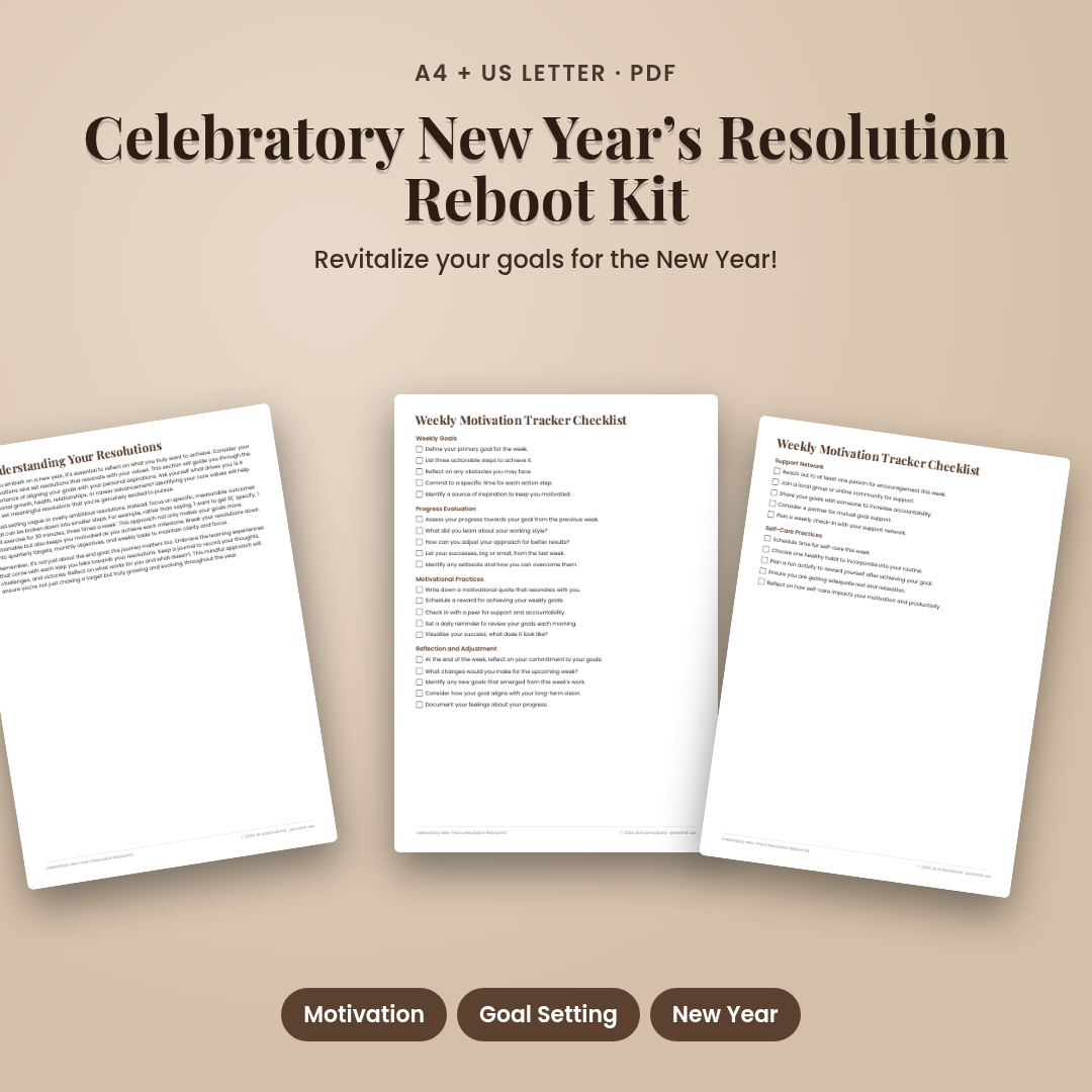 Celebratory New Year’s Resolution Reboot Kit