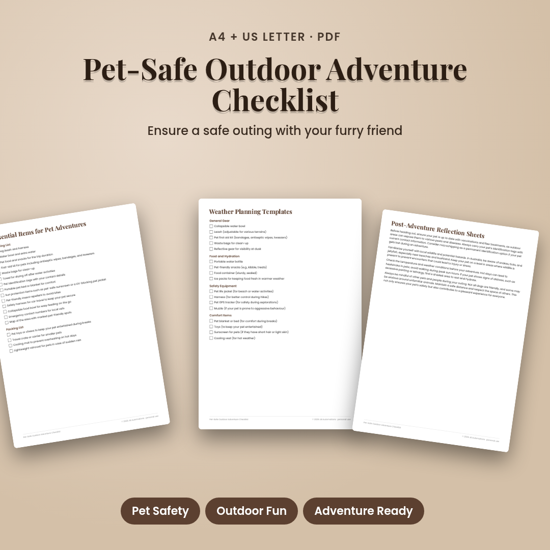 Pet-Safe Outdoor Adventure Checklist
