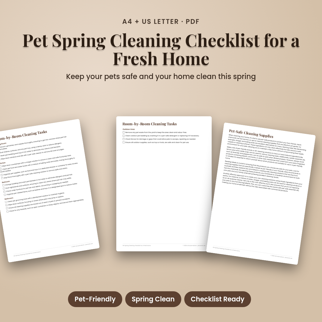 Pet Spring Cleaning Checklist for a Fresh Home
