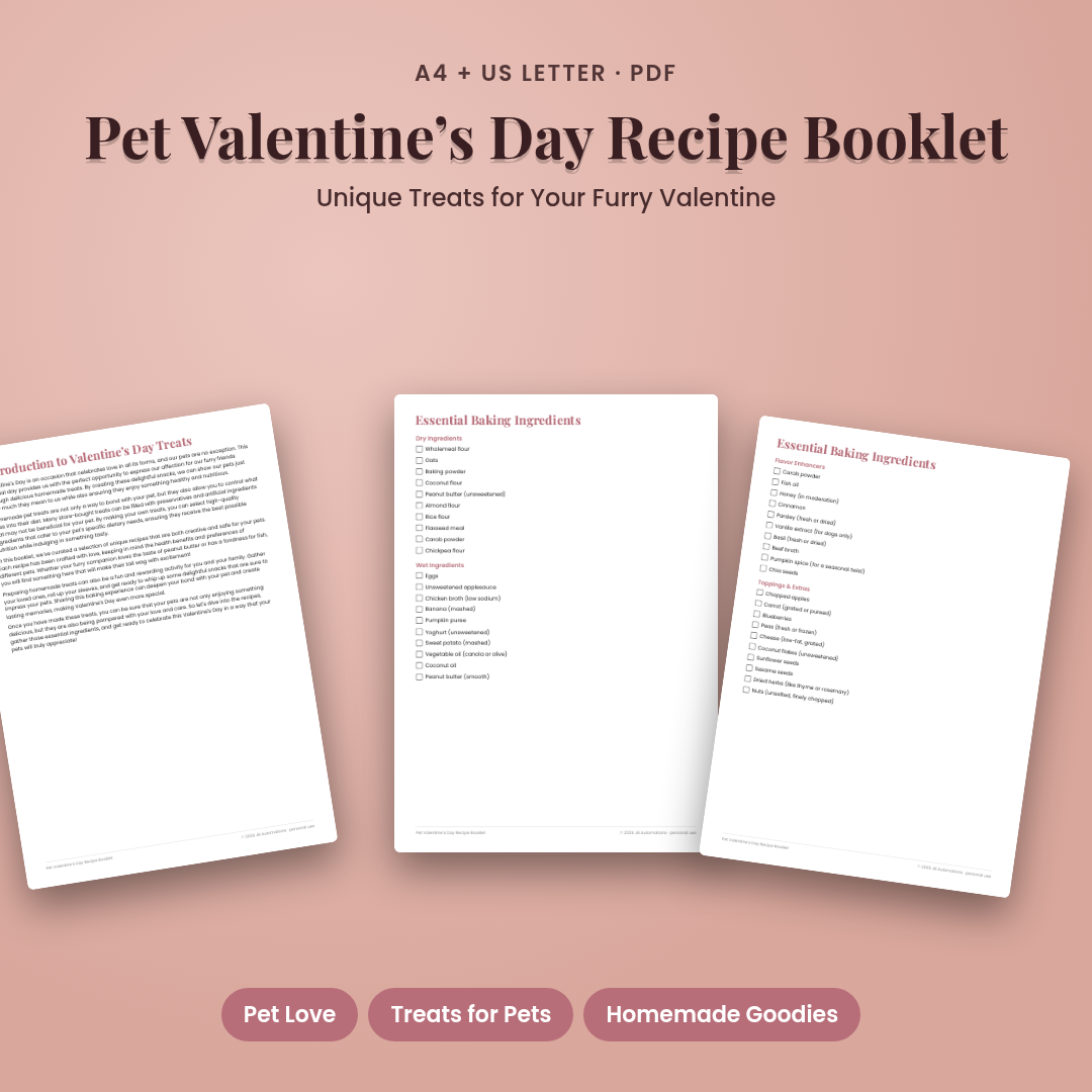 Pet Valentine’s Day Recipe Booklet