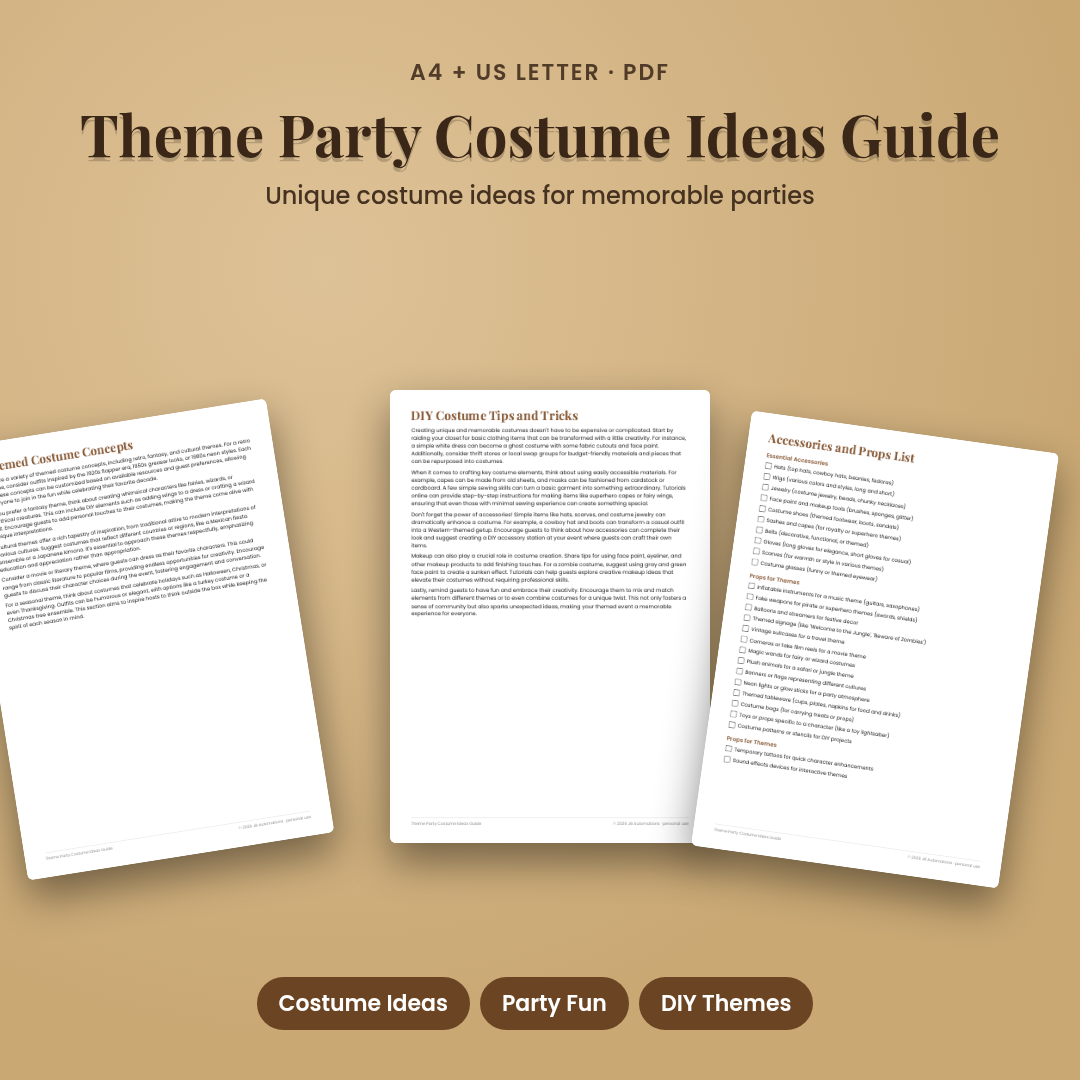 Theme Party Costume Ideas Guide