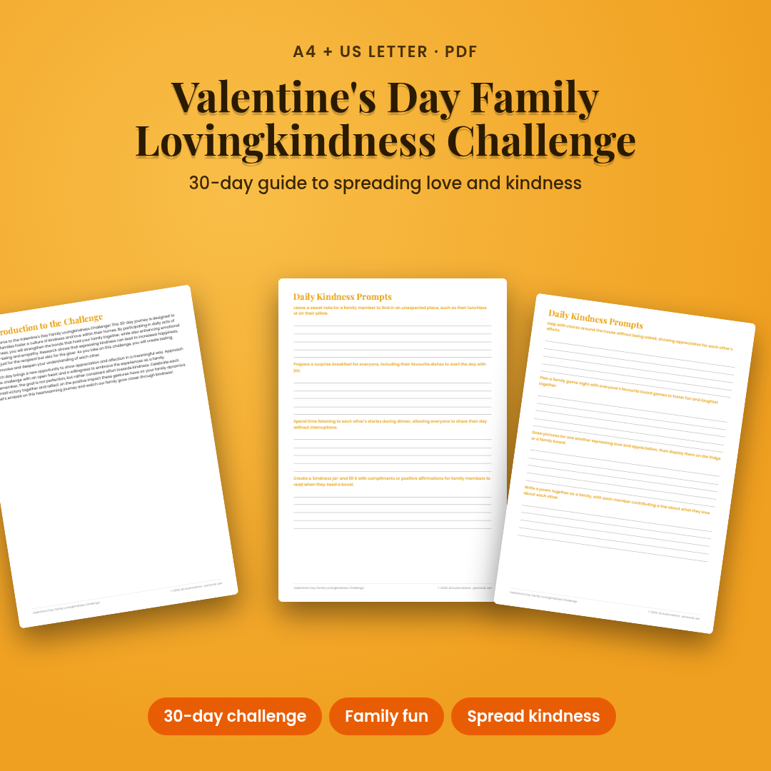 Valentine's Day Family Lovingkindness Challenge