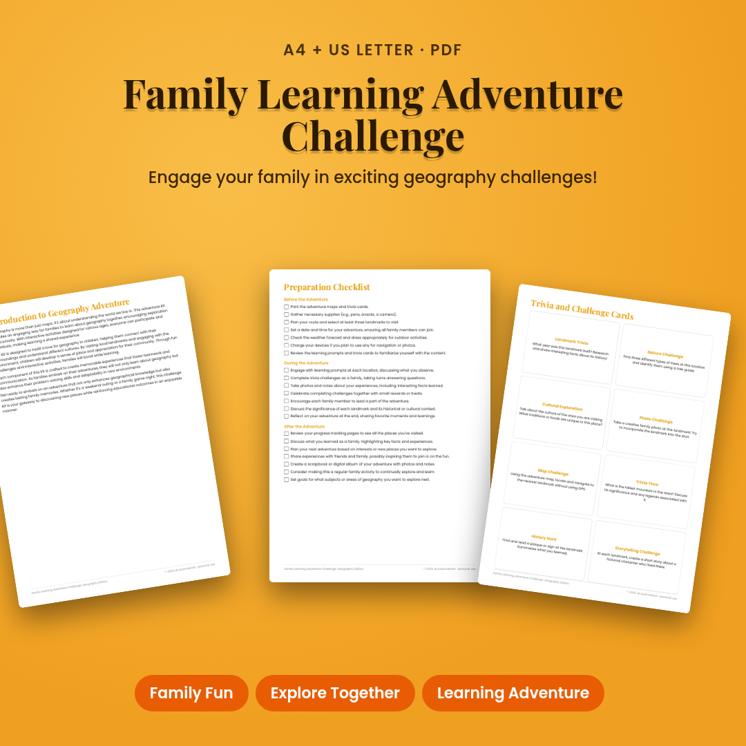 Family Learning Adventure Challenge: Geography Edition