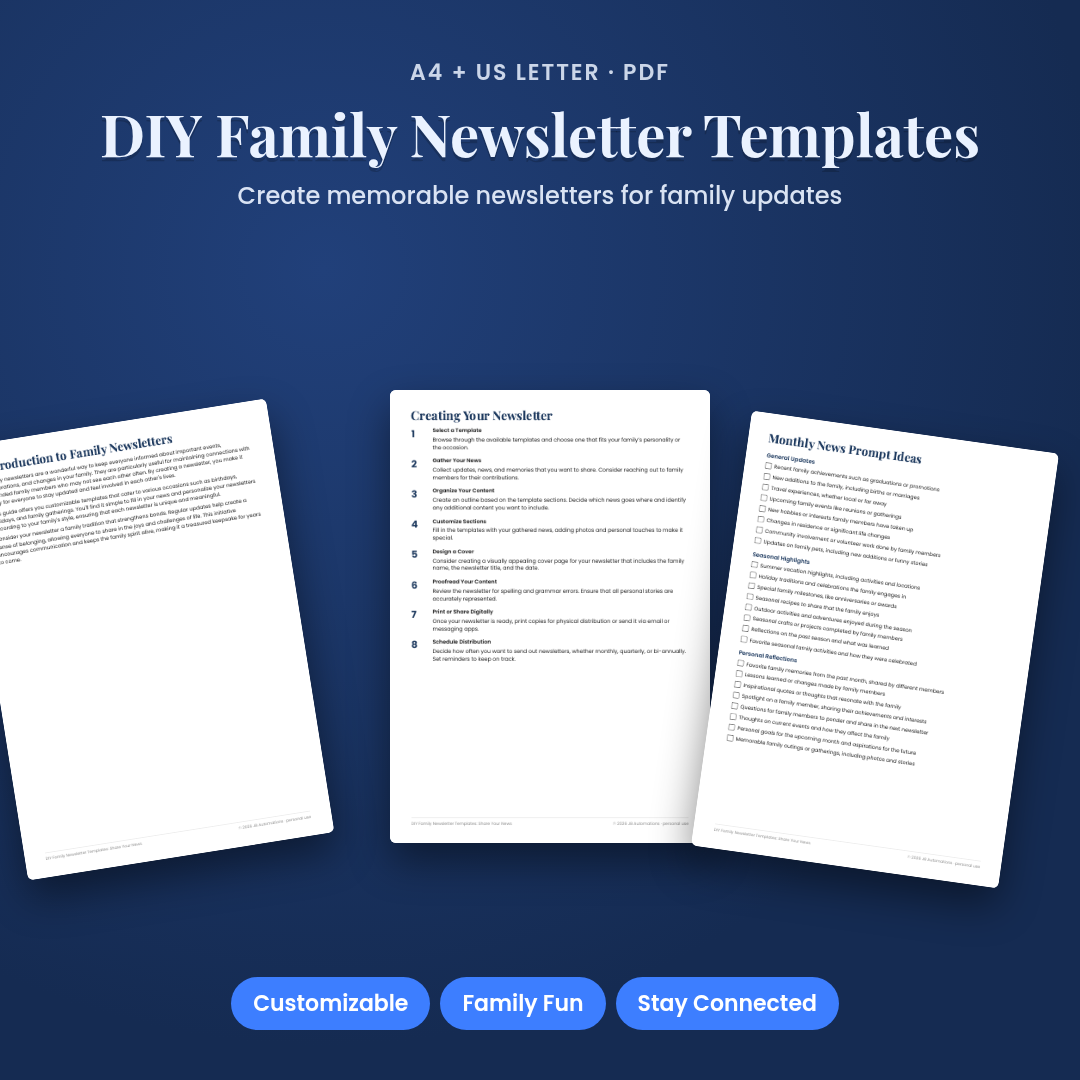 DIY Family Newsletter Templates: Share Your News