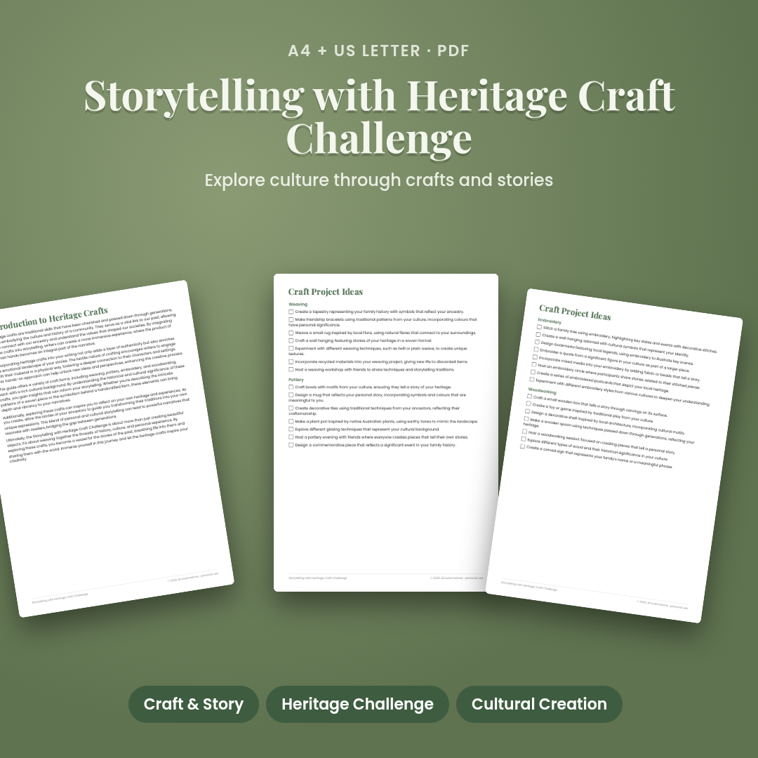 Storytelling with Heritage Craft Challenge