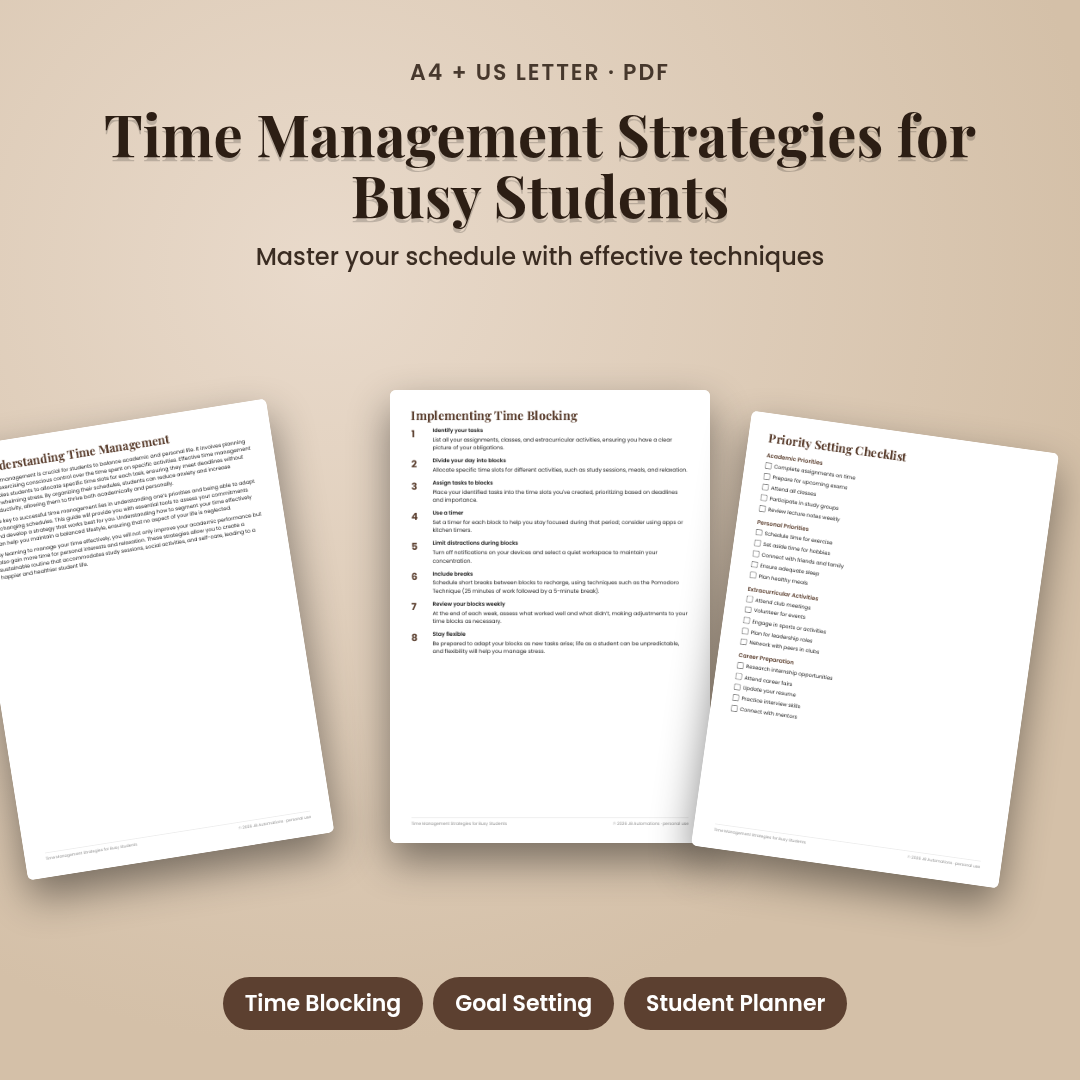 Time Management Strategies for Busy Students