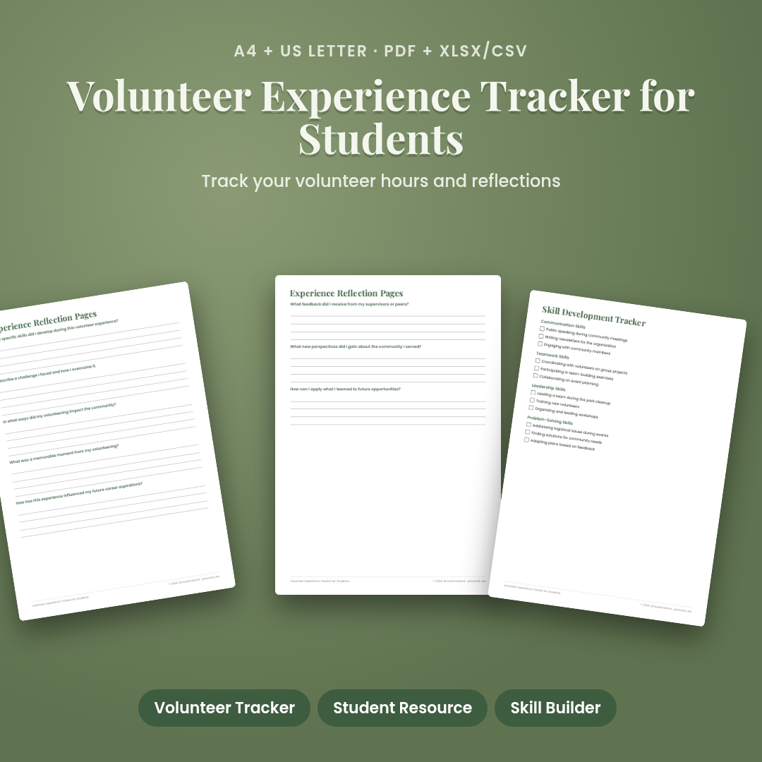 Volunteer Experience Tracker for Students