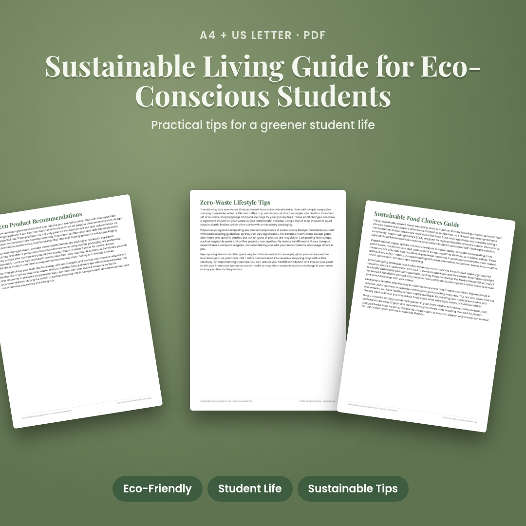 Sustainable Living Guide for Eco-Conscious Students