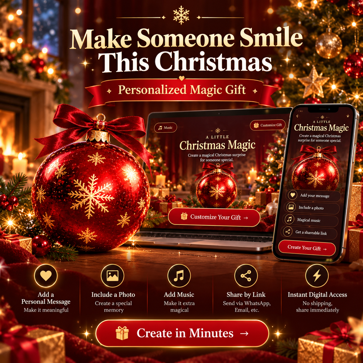 Personalized digital Christmas gift