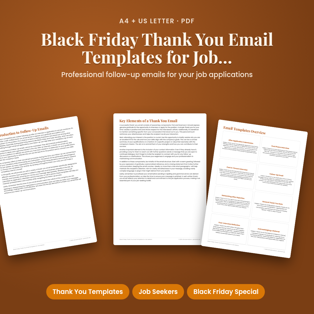 Black Friday Thank You Email Templates for Job Seekers