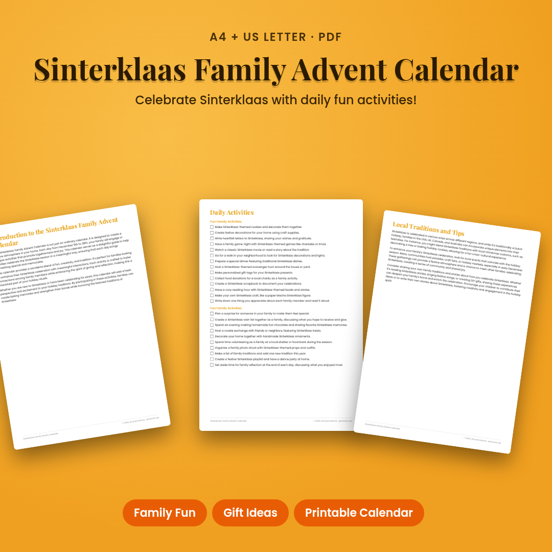 Sinterklaas Family Advent Calendar