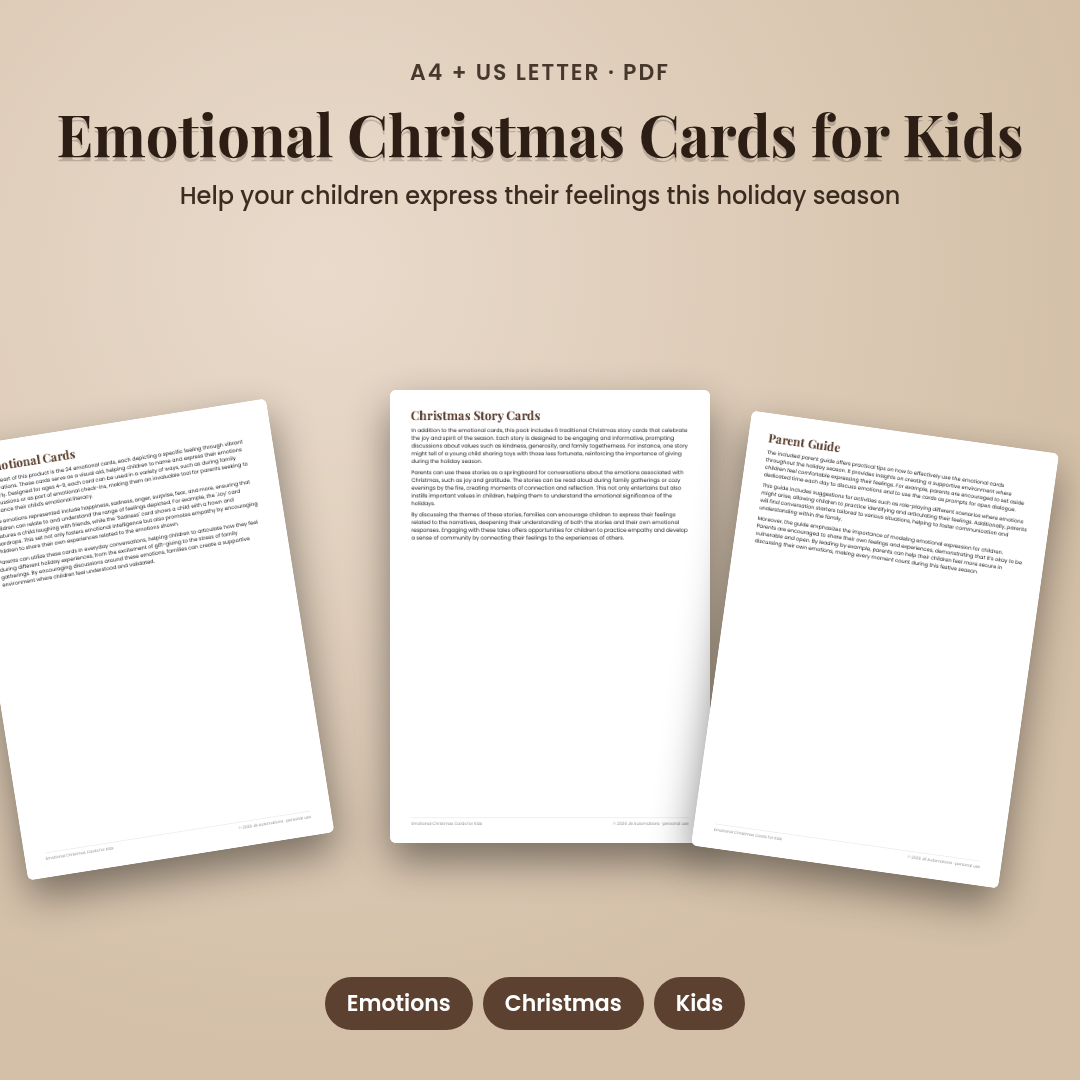 Emotional Christmas Cards for Kids