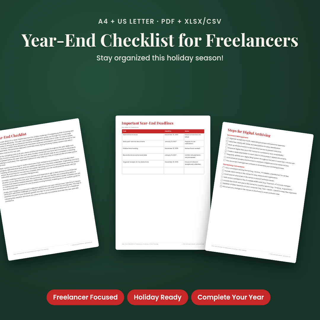 Year-End Checklist for Freelancers: Invoicing &amp; Time Tracking