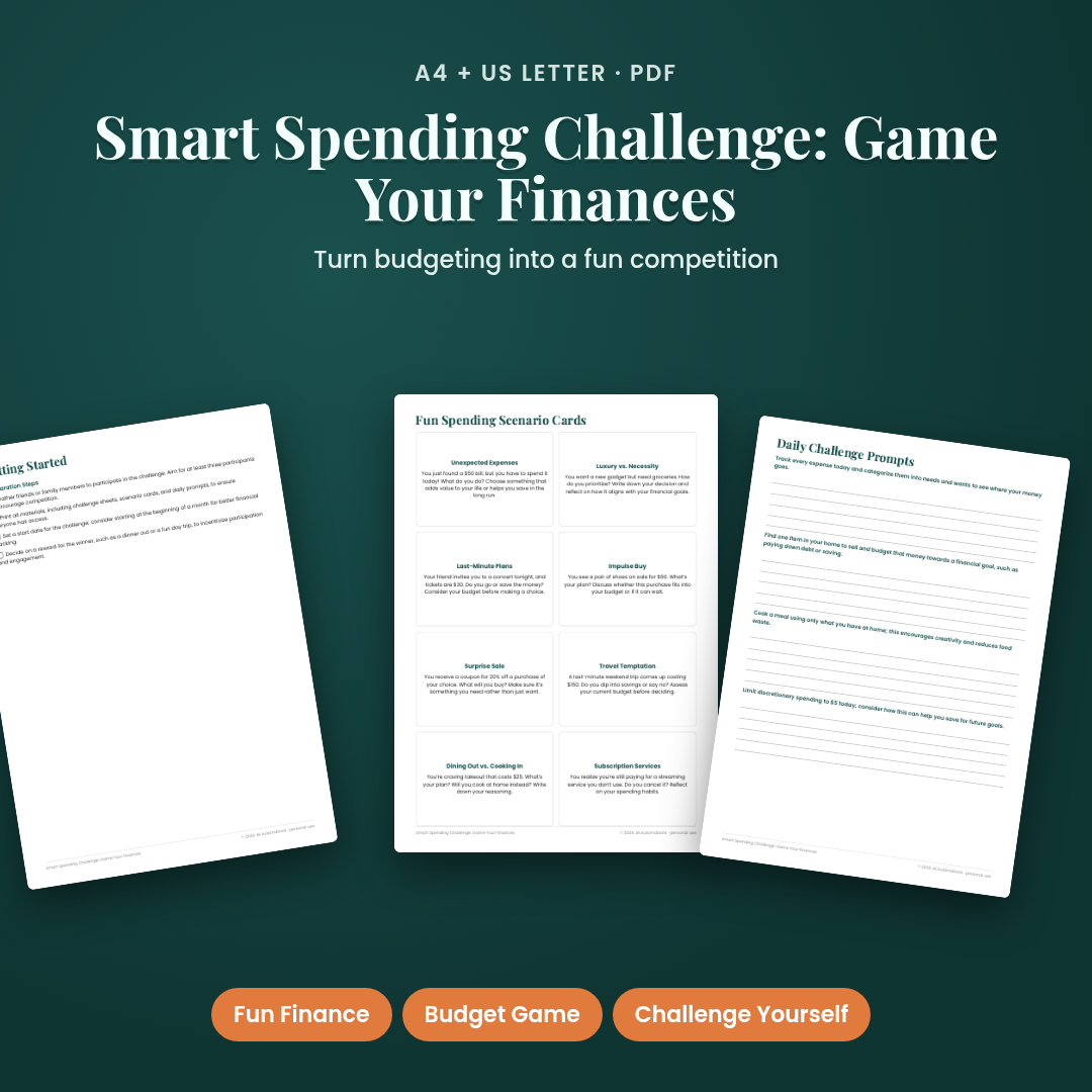 Smart Spending Challenge: Game Your Finances