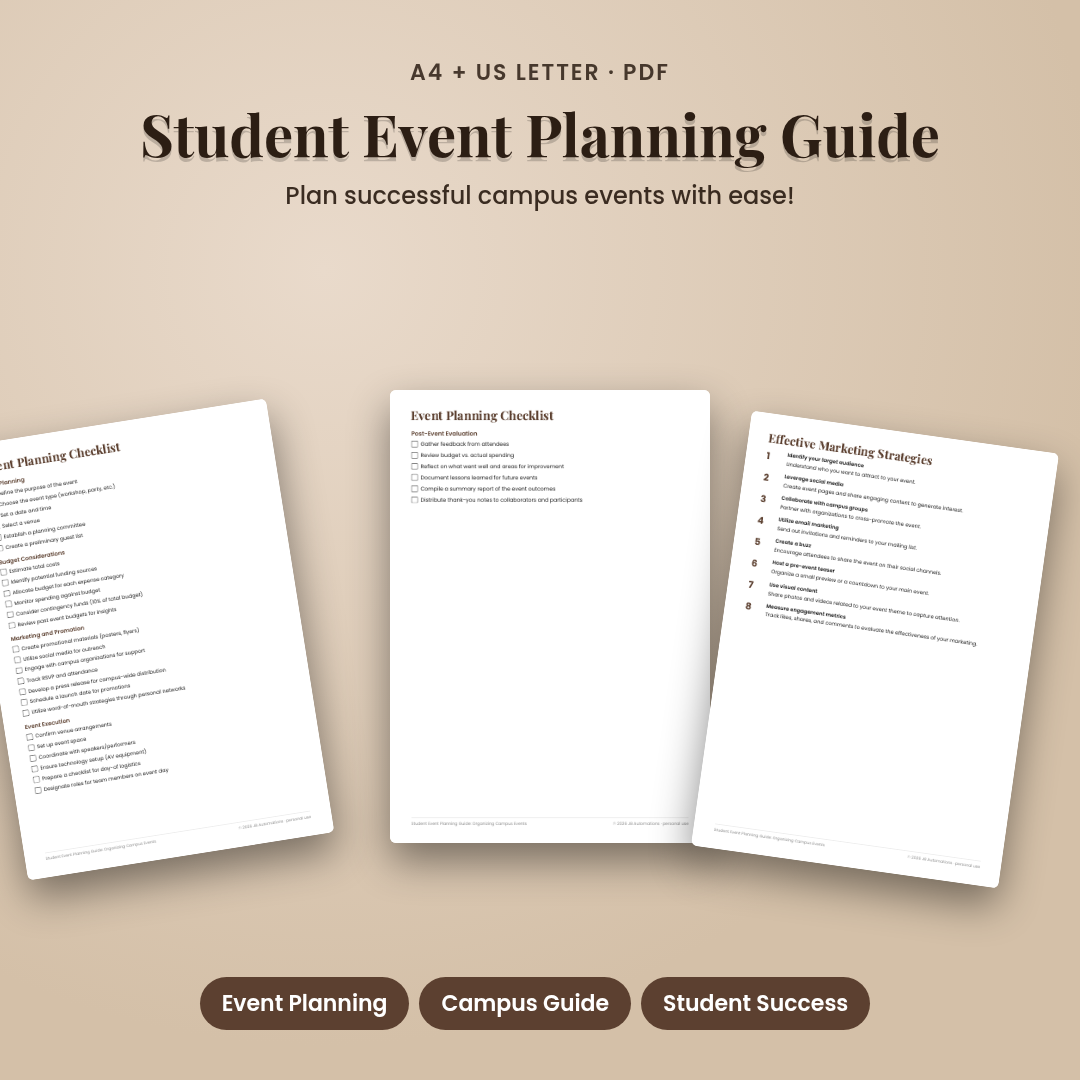Student Event Planning Guide: Organizing Campus Events