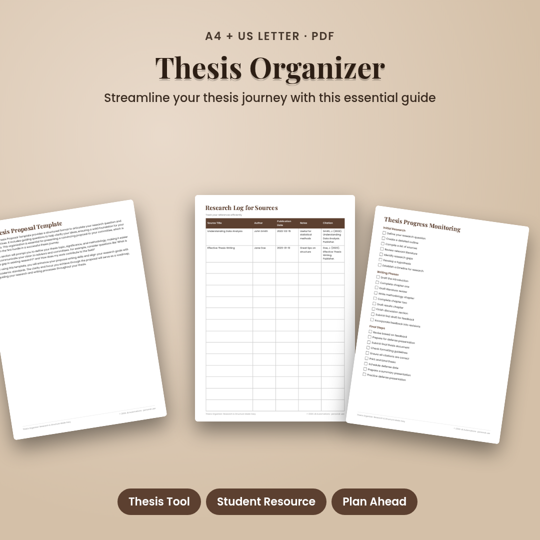 Thesis Organizer: Research & Structure Made Easy