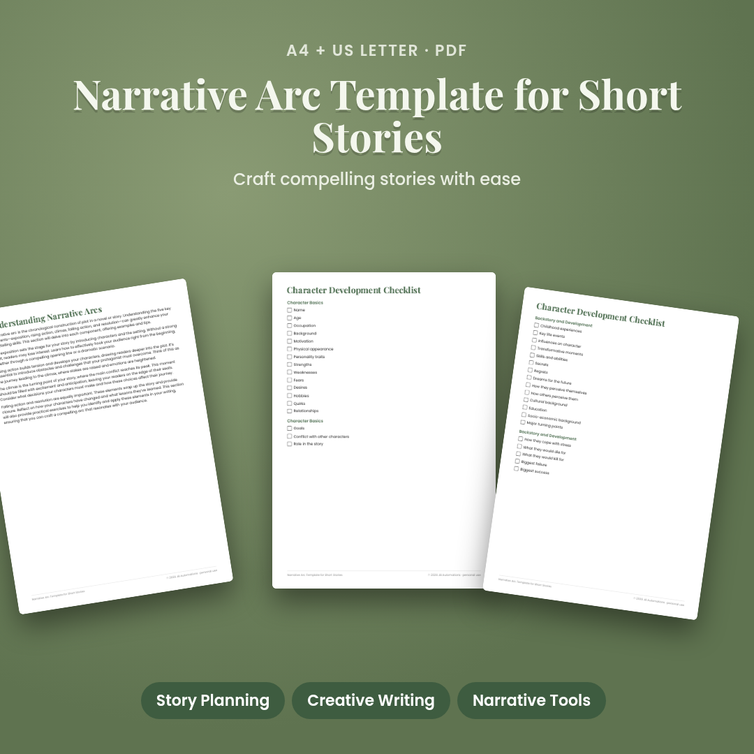 Narrative Arc Template for Short Stories